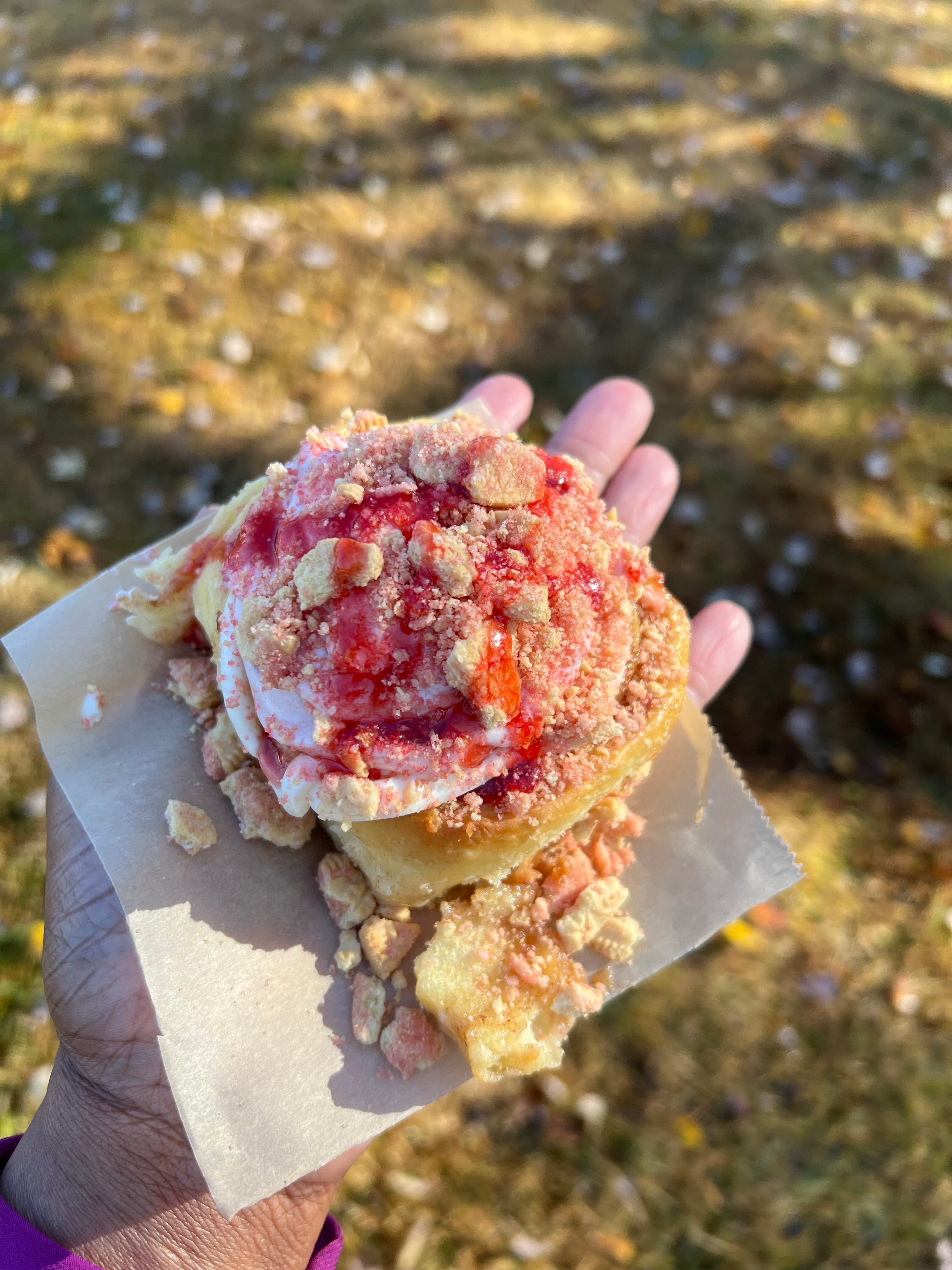 Strawberry Crunch Cinnamon Roll
